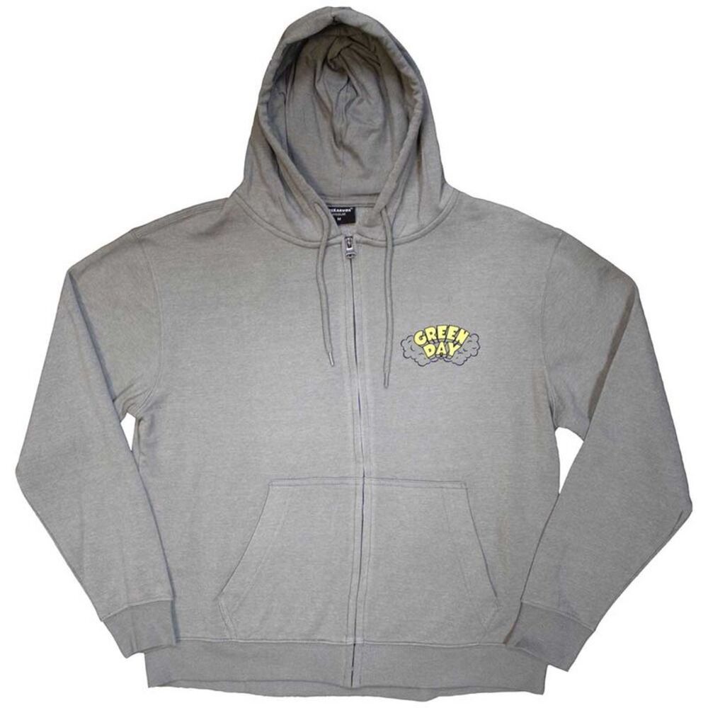Green Day Unisex Adult Longview Doodle Hoodie / Gray